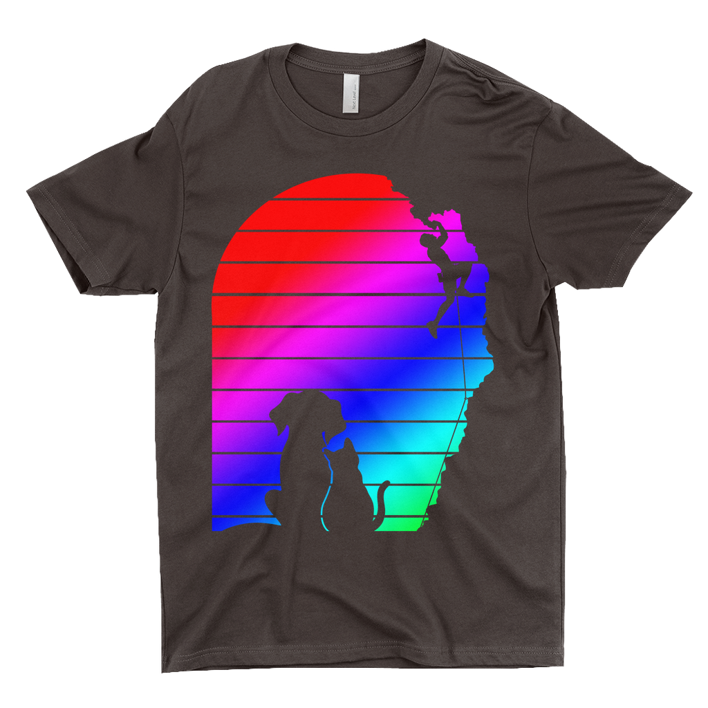 T-Shirts: Dog, Cat, and a Climber (Next level 3600)