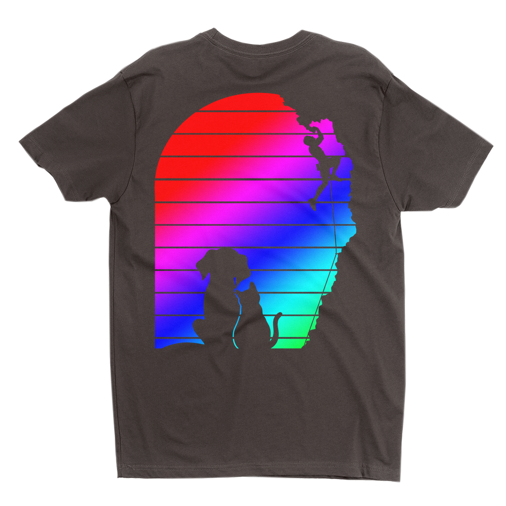 T-Shirts: Dog, Cat, and a Climber (Next level 3600)