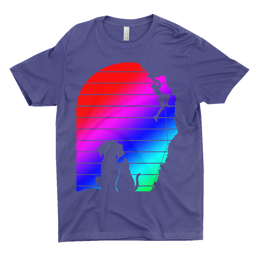 T-Shirts: Dog, Cat, and a Climber (Next level 3600)