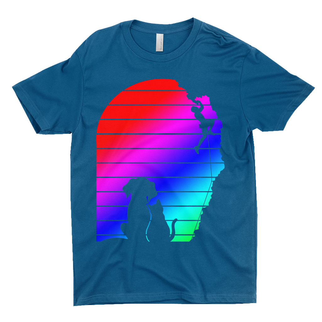 T-Shirts: Dog, Cat, and a Climber (Next level 3600)