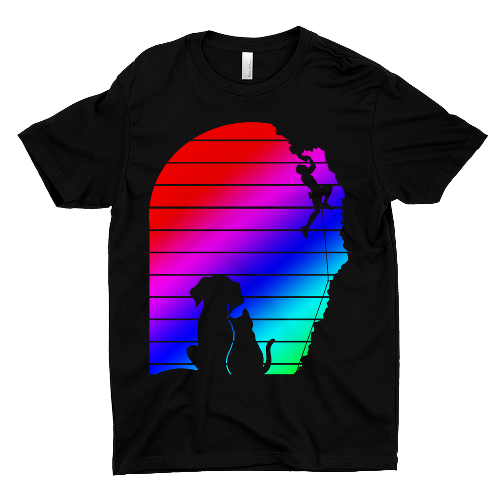 T-Shirts: Dog, Cat, and a Climber (Next level 3600)