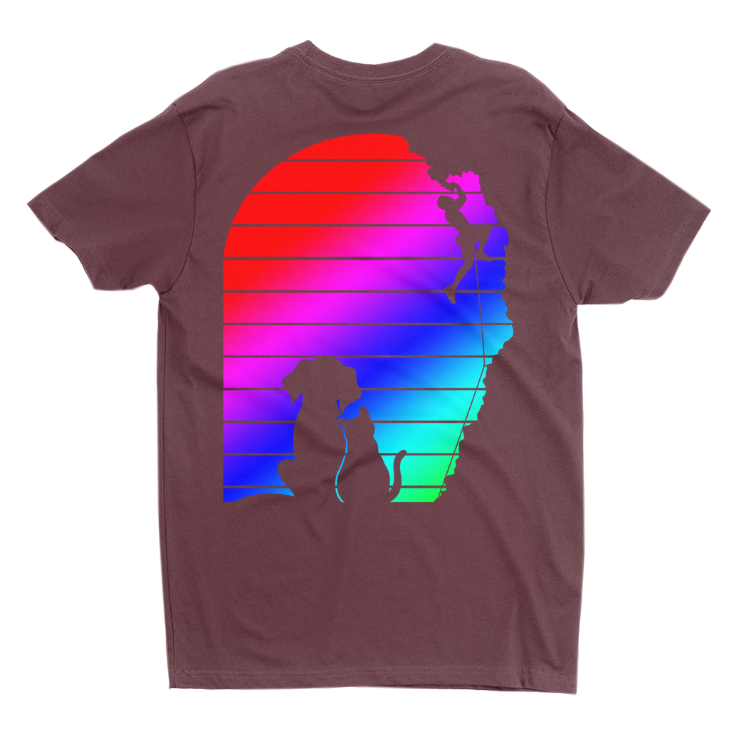 T-Shirts: Dog, Cat, and a Climber (Next level 3600)