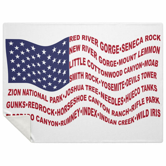 Premium Microfleece Blanket (Crag Flag)