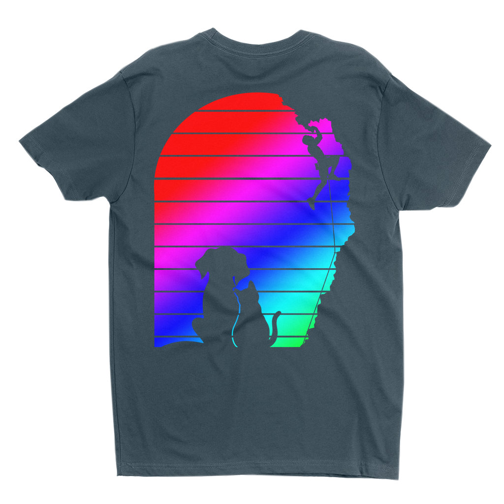 T-Shirts: Dog, Cat, and a Climber (Next level 3600)