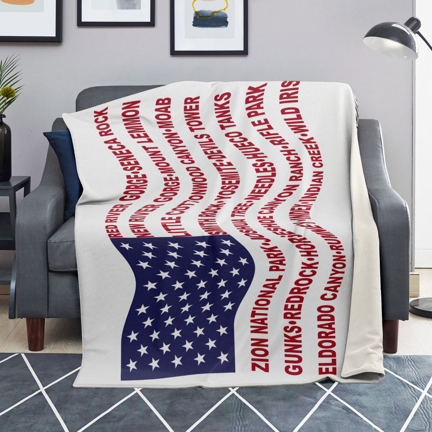 Premium Microfleece Blanket (Crag Flag)