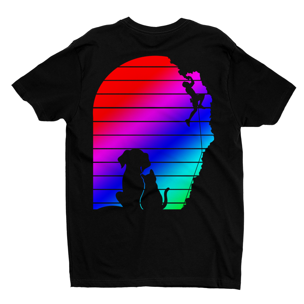T-Shirts: Dog, Cat, and a Climber (Next level 3600)