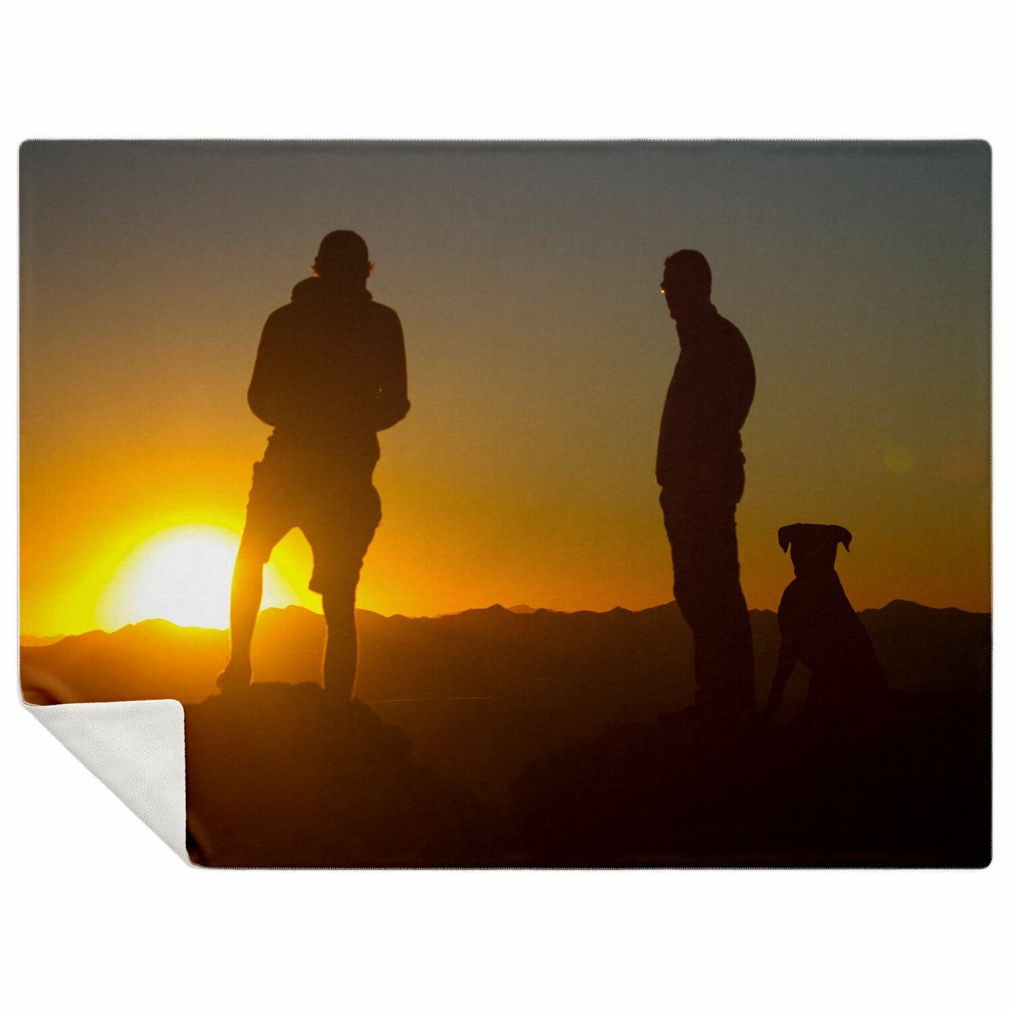 Premium Microfleece Blanket (AZ Sunset with best friends)