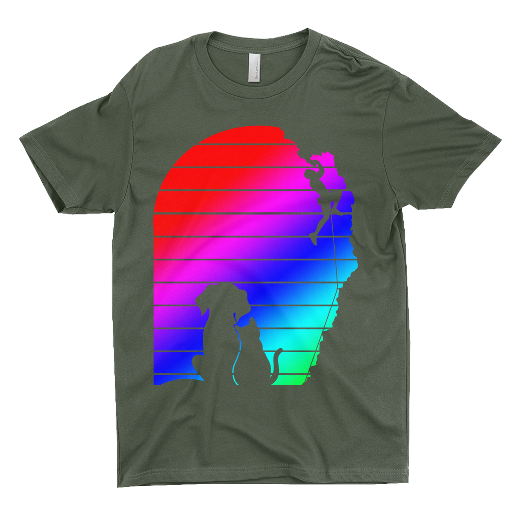 T-Shirts: Dog, Cat, and a Climber (Next level 3600)
