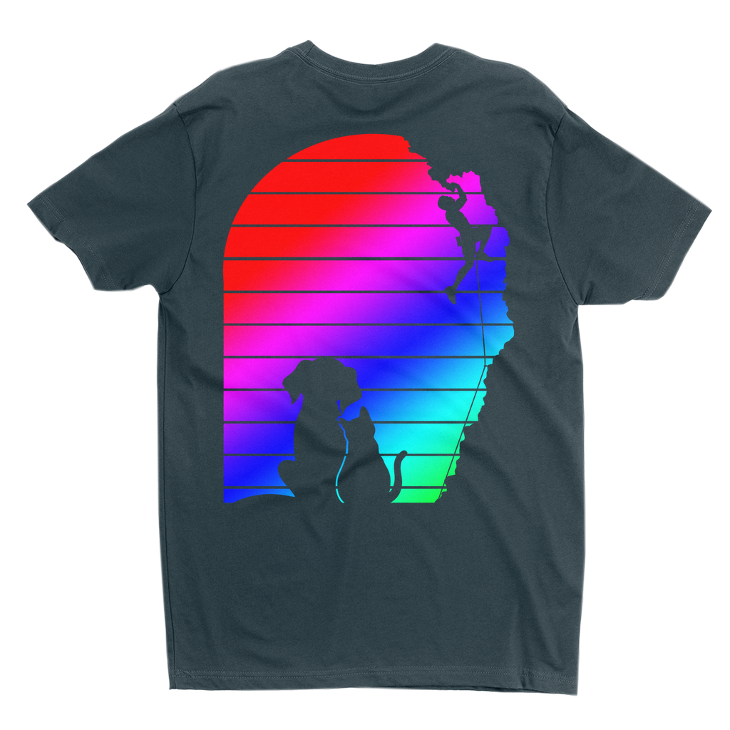 T-Shirts: Dog, Cat, and a Climber (Next level 3600)