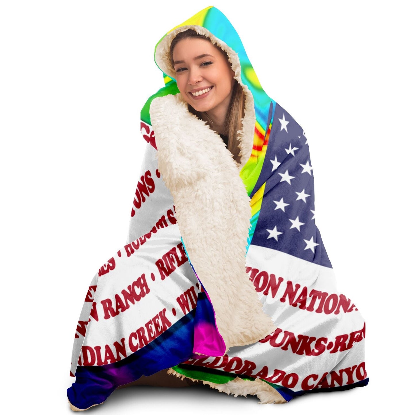 Hooded Blanket - Crag Flag (Colored Backgrounds)