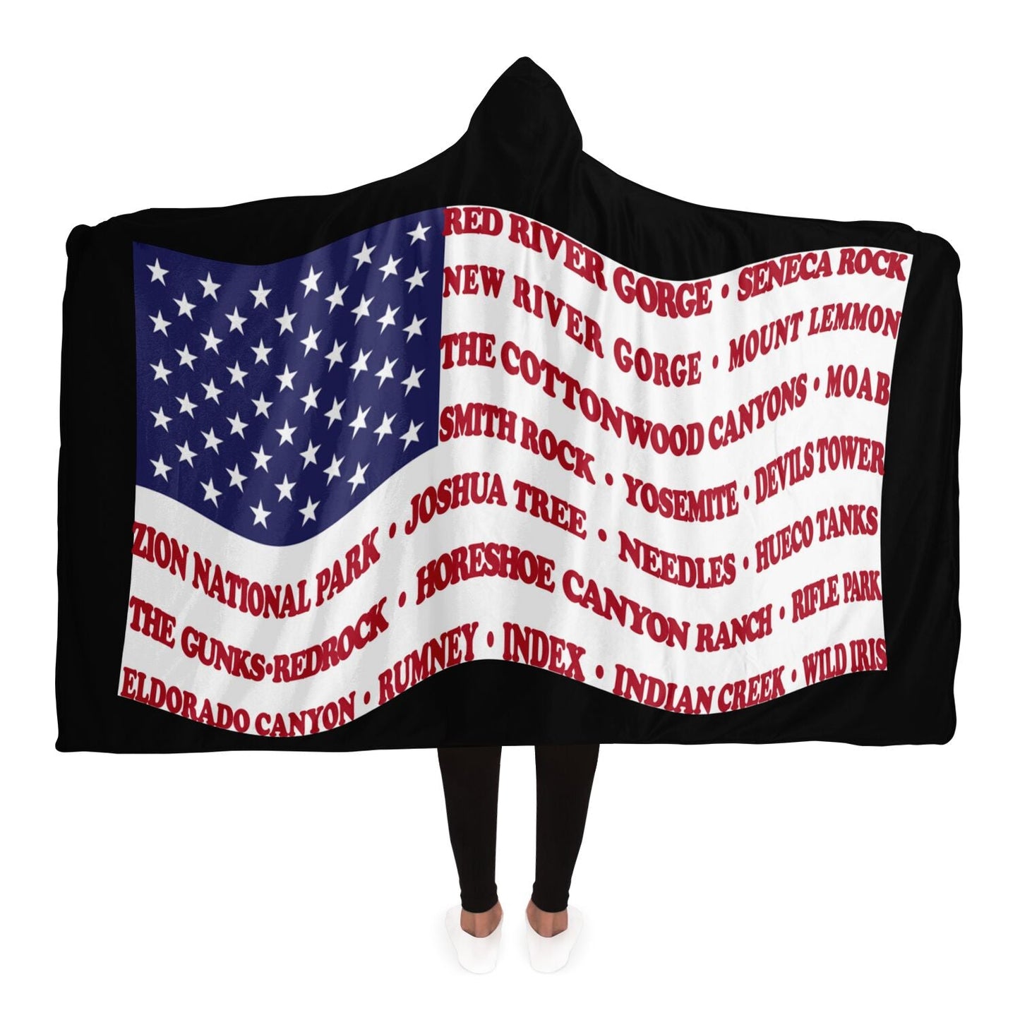 Hooded Blanket - Crag Flag (Colored Backgrounds)