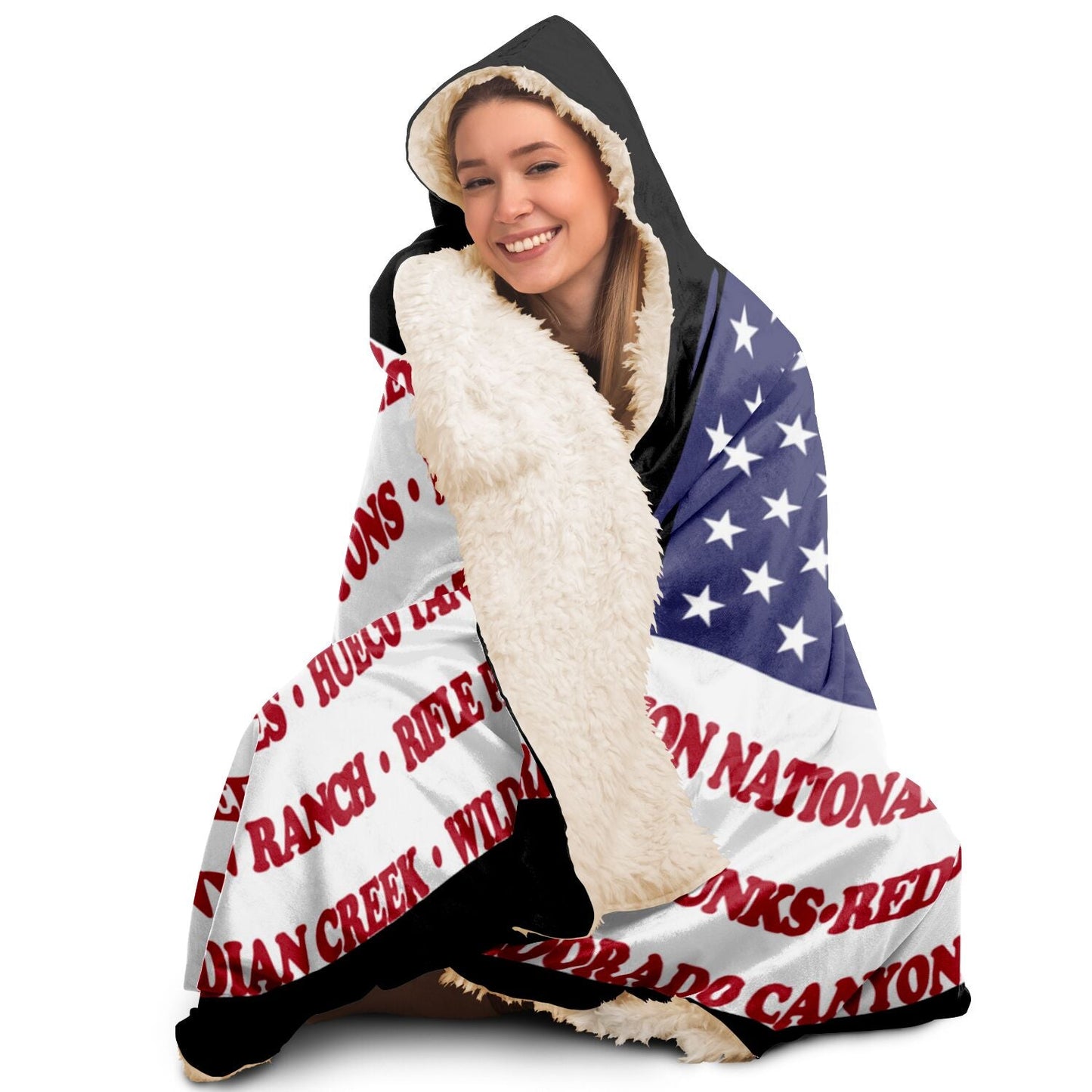 Hooded Blanket - Crag Flag (Colored Backgrounds)