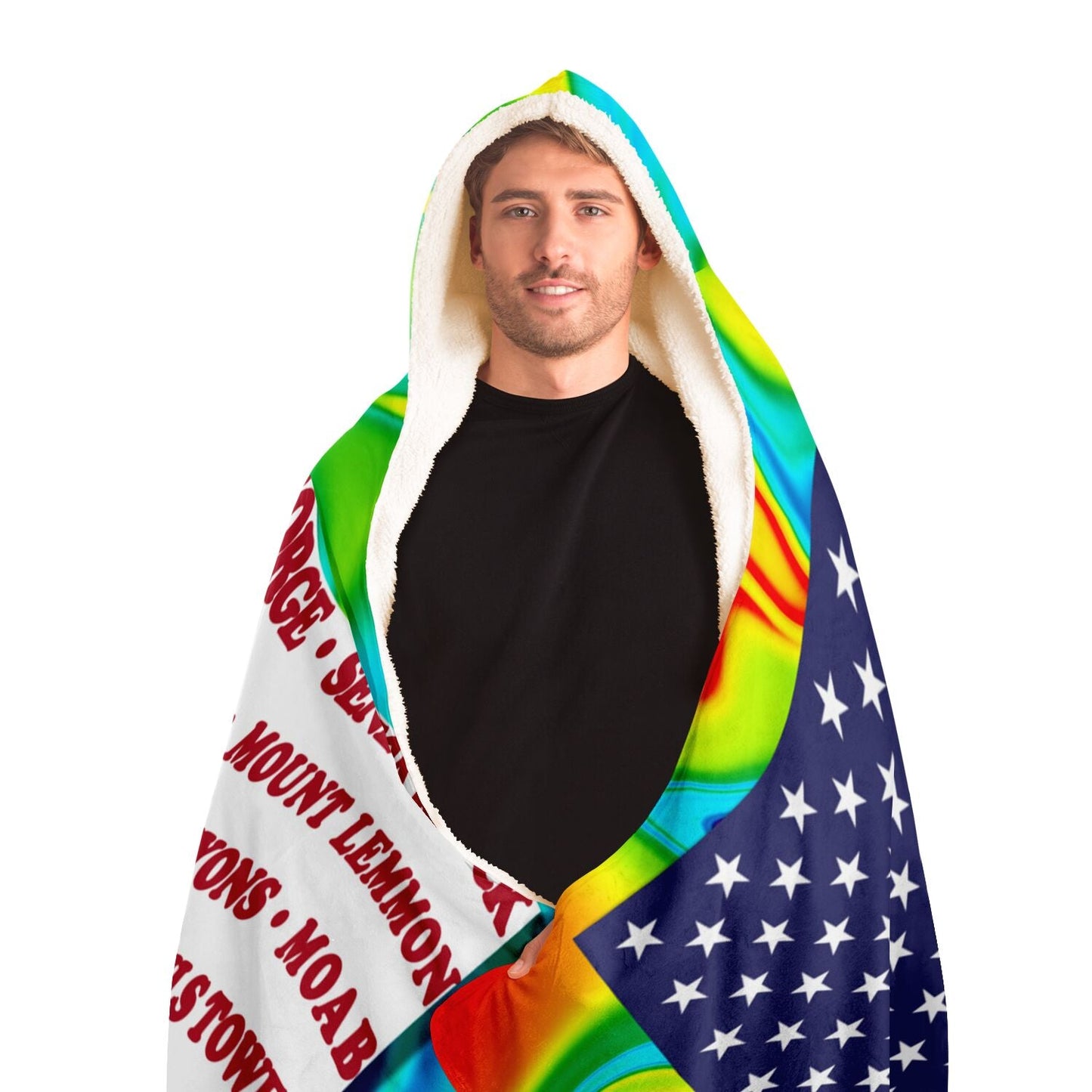 Hooded Blanket - Crag Flag (Colored Backgrounds)
