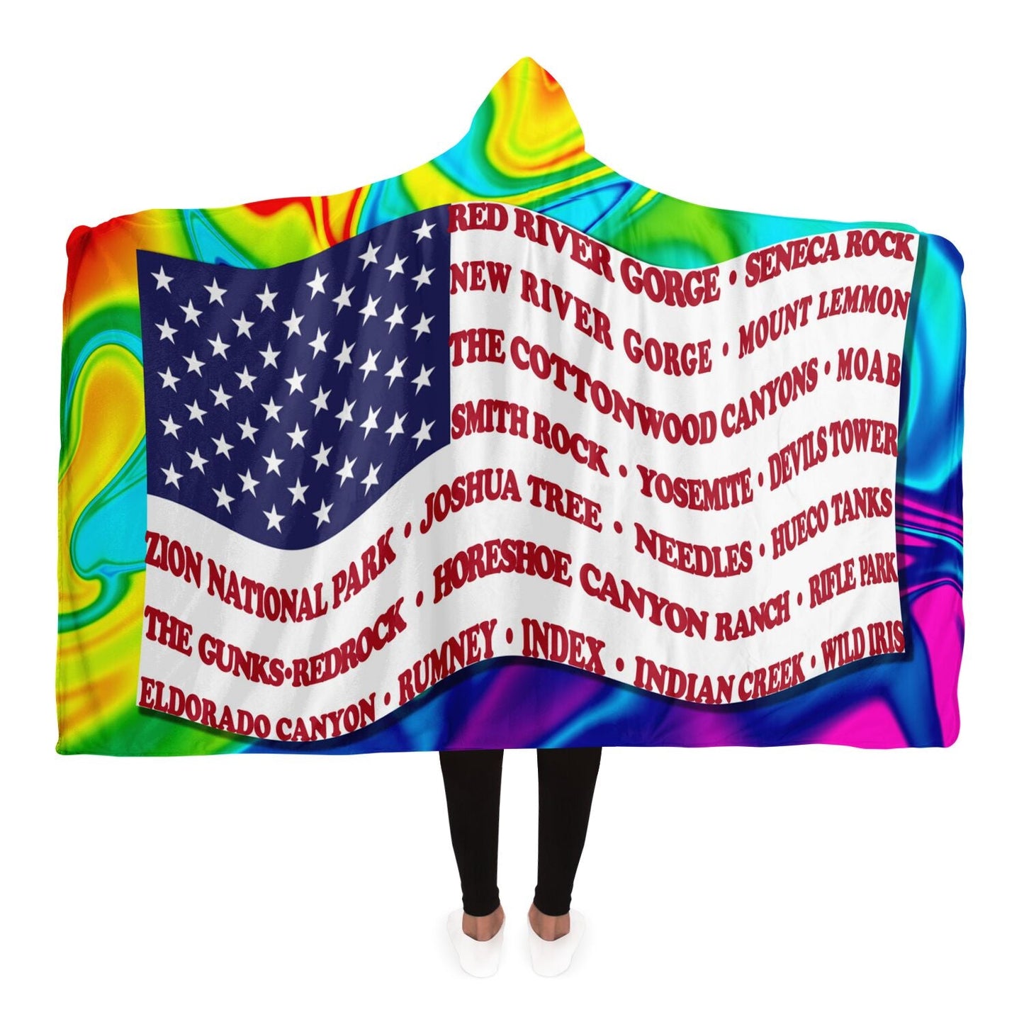 Hooded Blanket - Crag Flag (Colored Backgrounds)