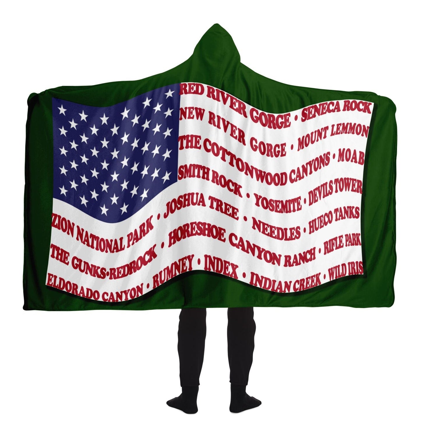 Hooded Blanket - Crag Flag (Colored Backgrounds)