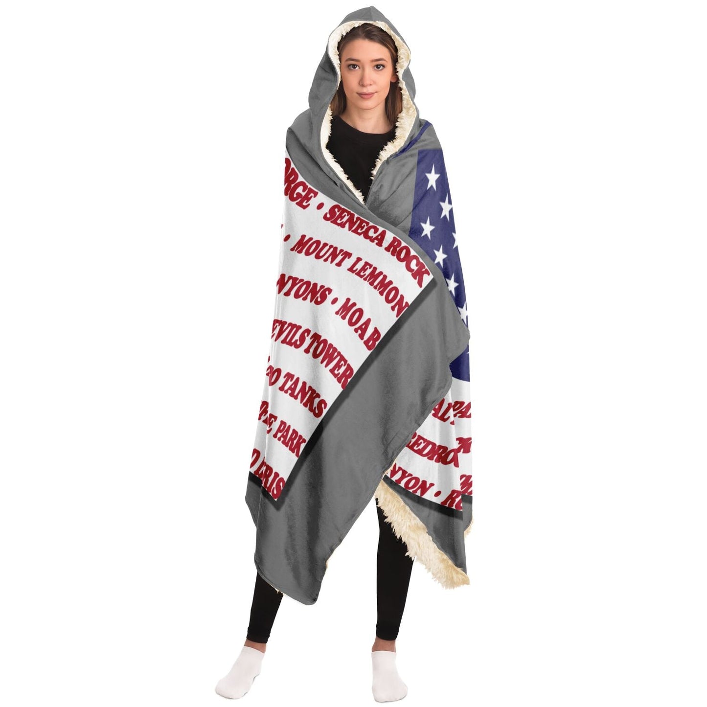 Hooded Blanket - Crag Flag (Colored Backgrounds)