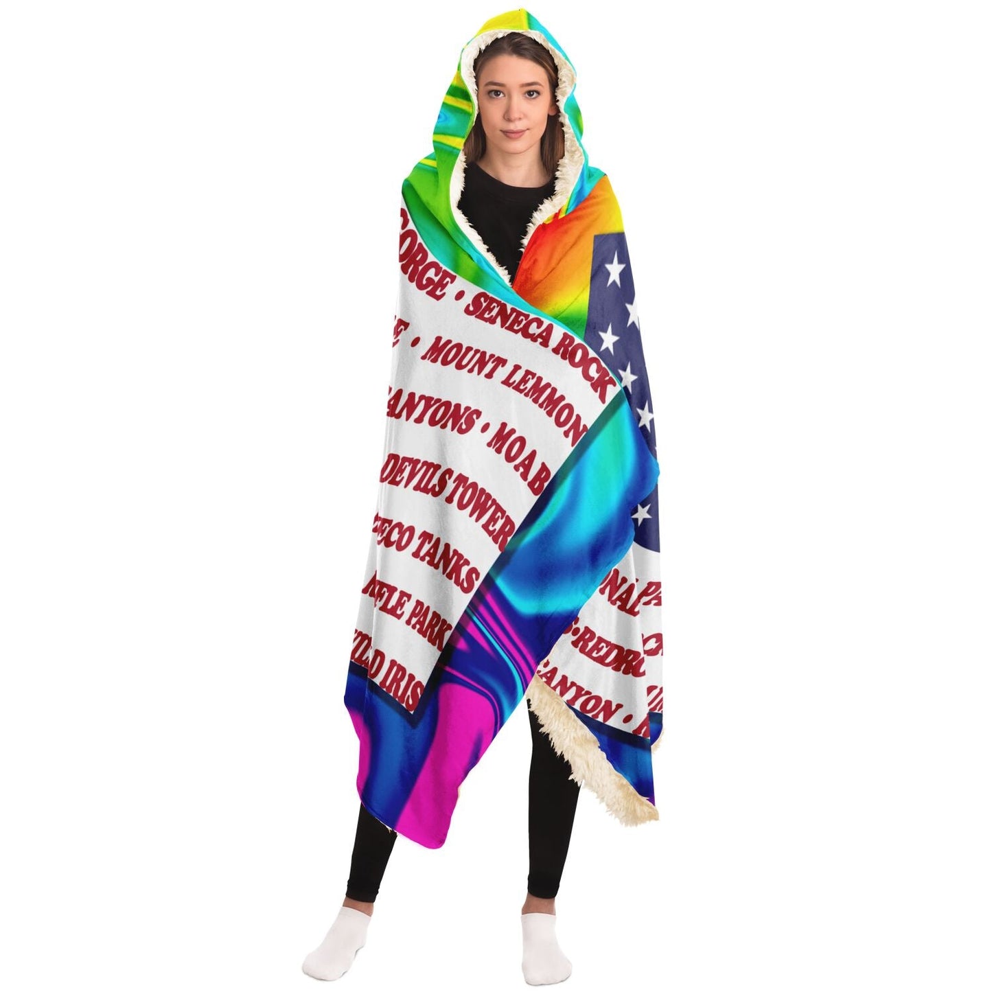 Hooded Blanket - Crag Flag (Colored Backgrounds)