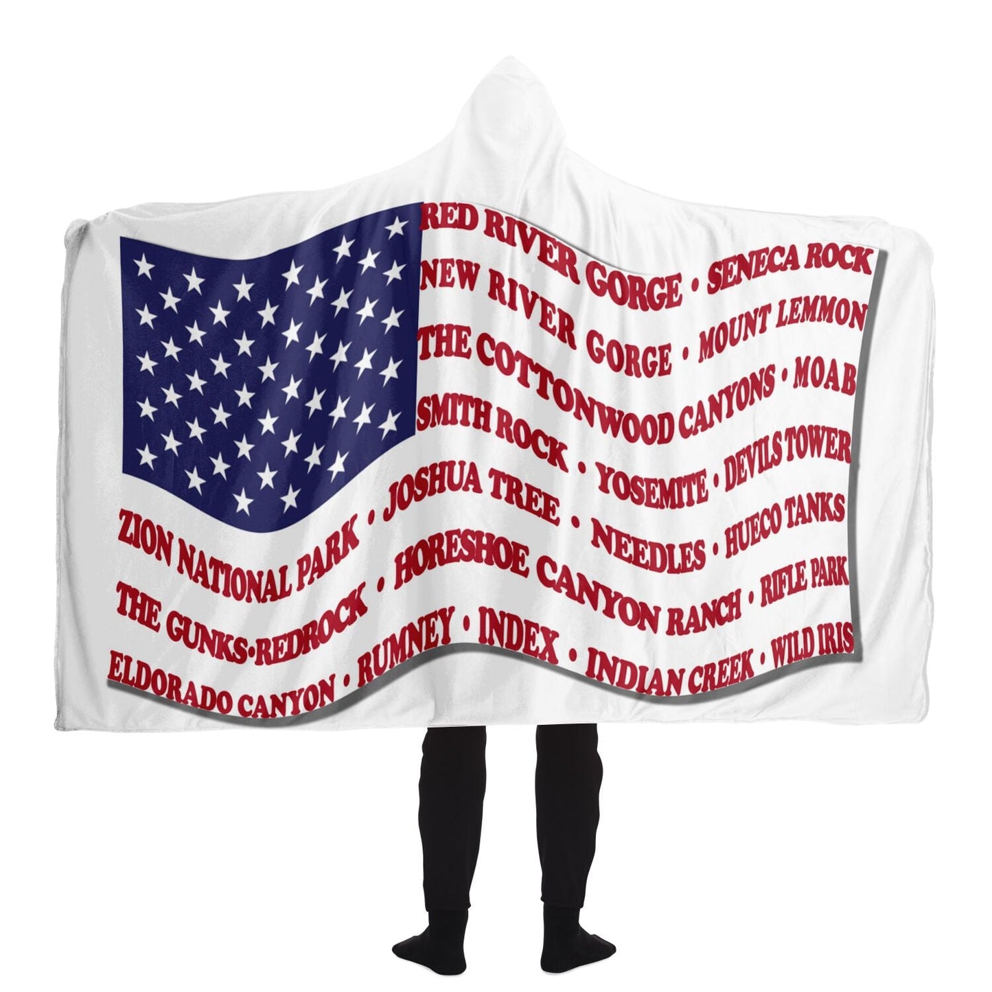 Hooded Blanket - Crag Flag (Colored Backgrounds)