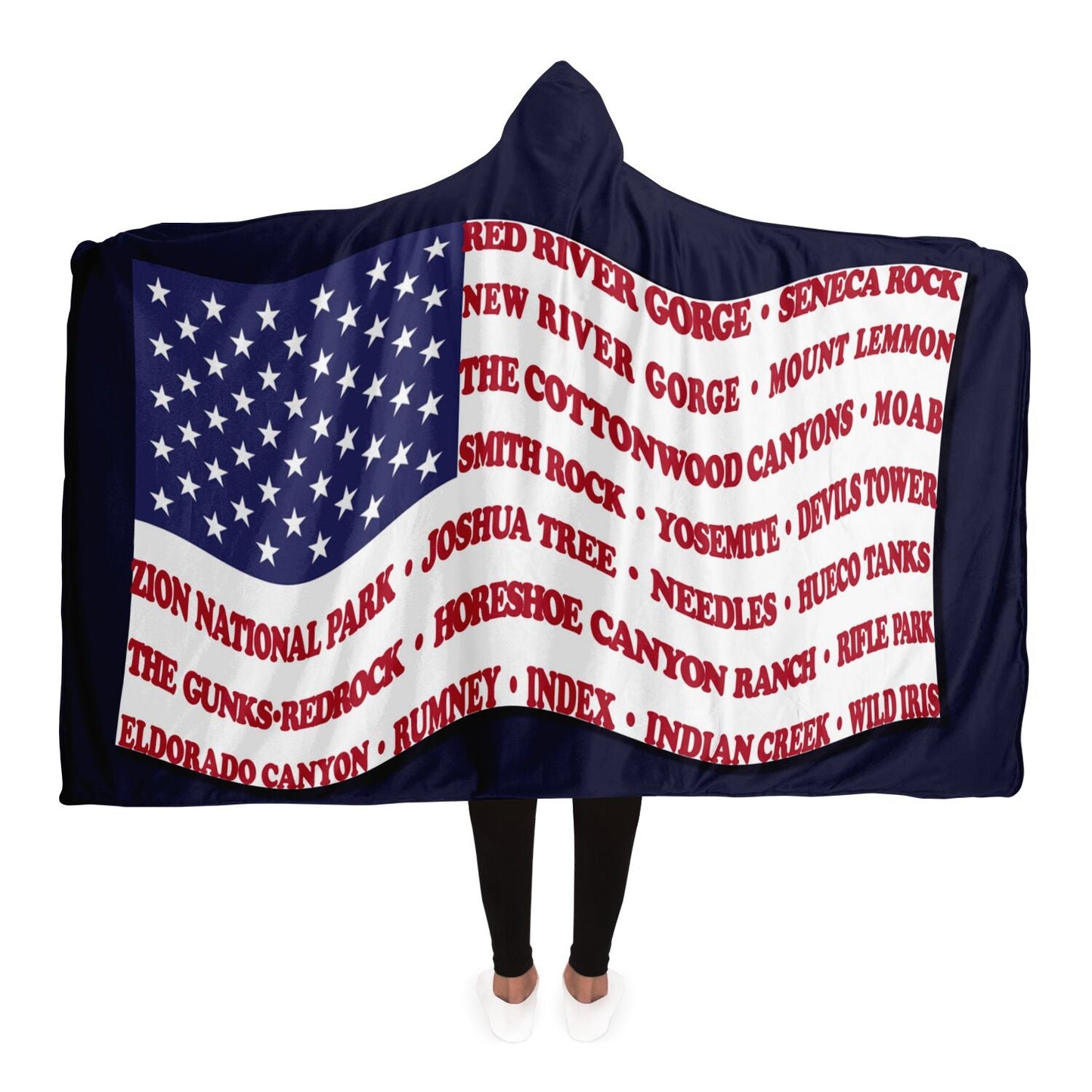 Hooded Blanket - Crag Flag (Colored Backgrounds)