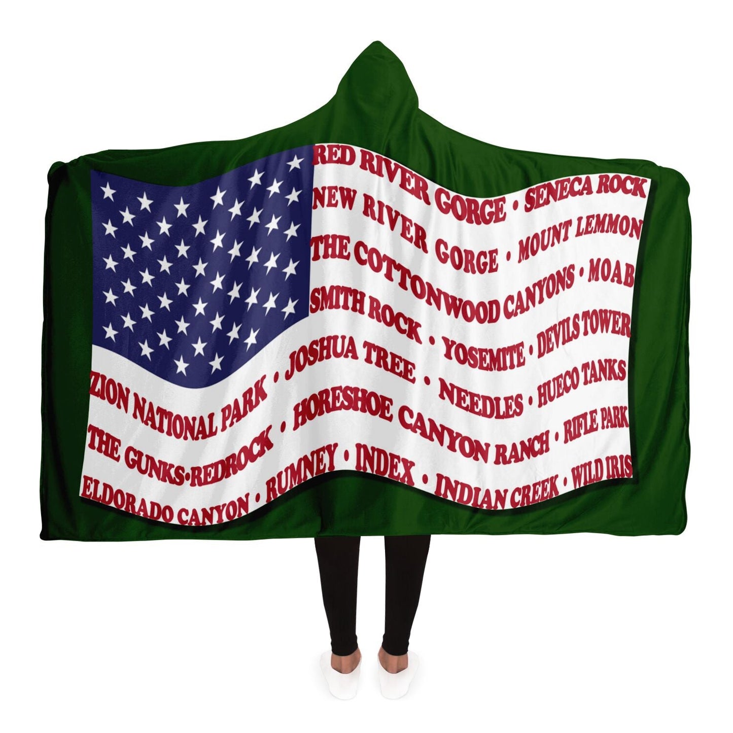 Hooded Blanket - Crag Flag (Colored Backgrounds)