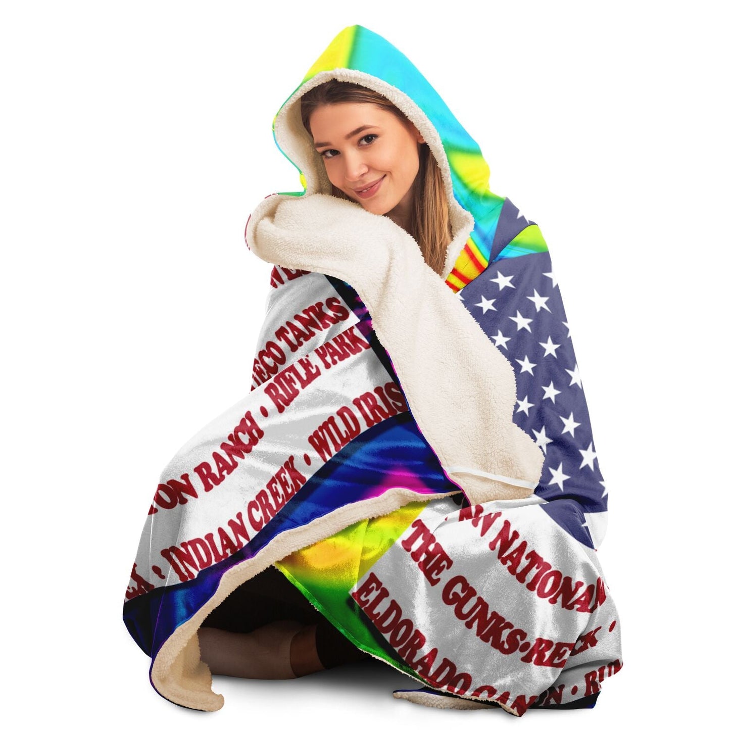 Hooded Blanket - Crag Flag (Colored Backgrounds)