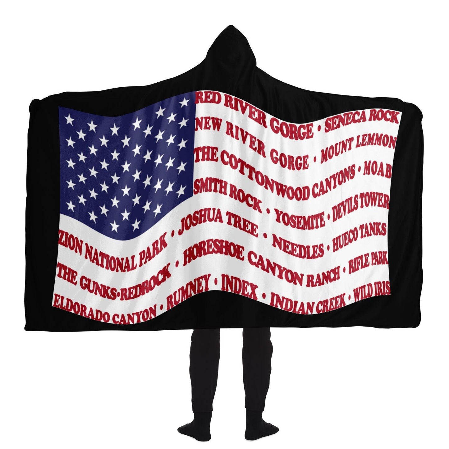 Hooded Blanket - Crag Flag (Colored Backgrounds)