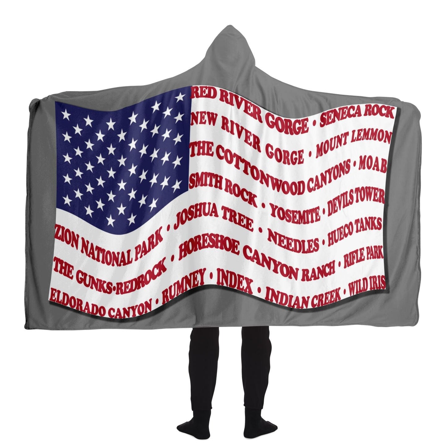 Hooded Blanket - Crag Flag (Colored Backgrounds)