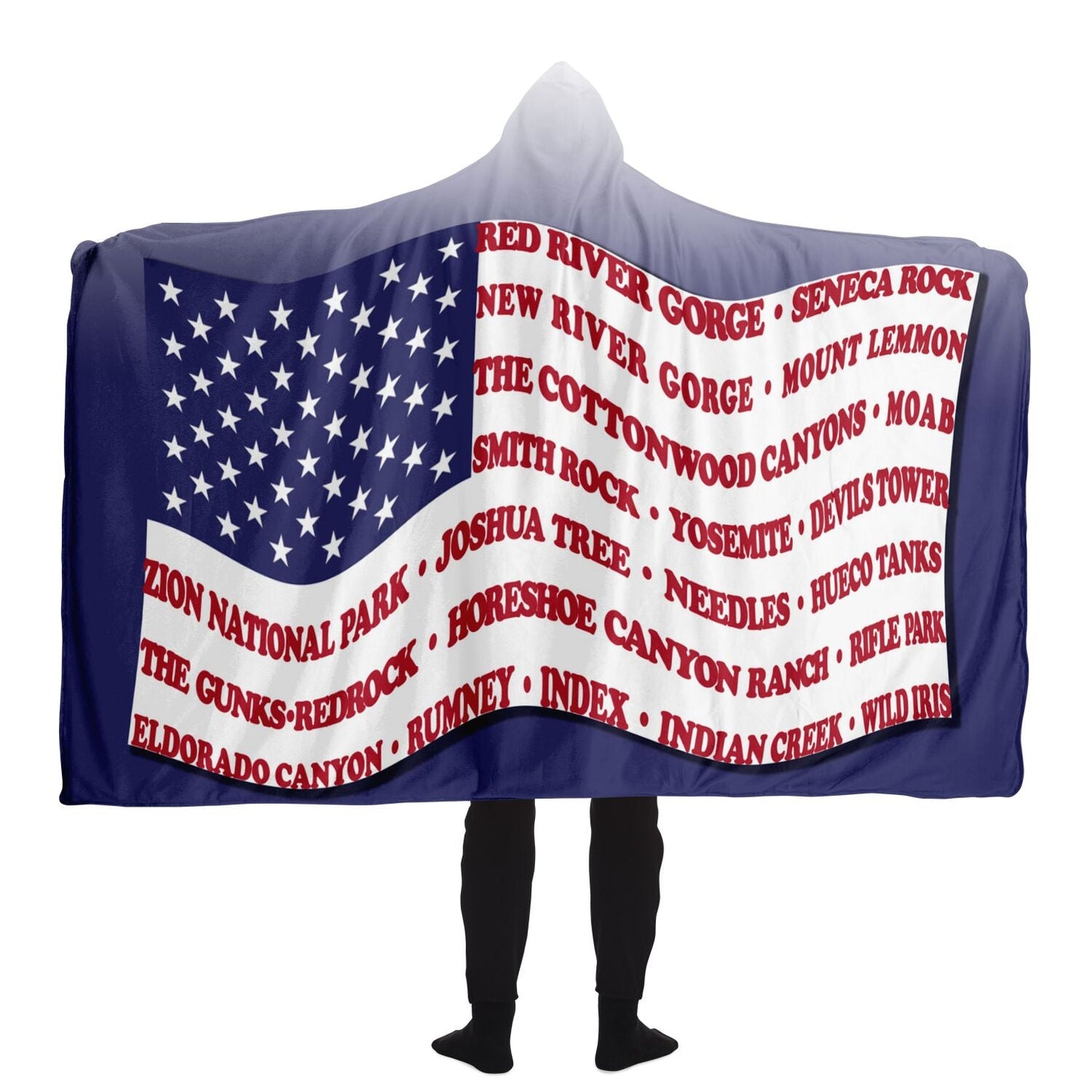 Hooded Blanket - Crag Flag (Colored Backgrounds)
