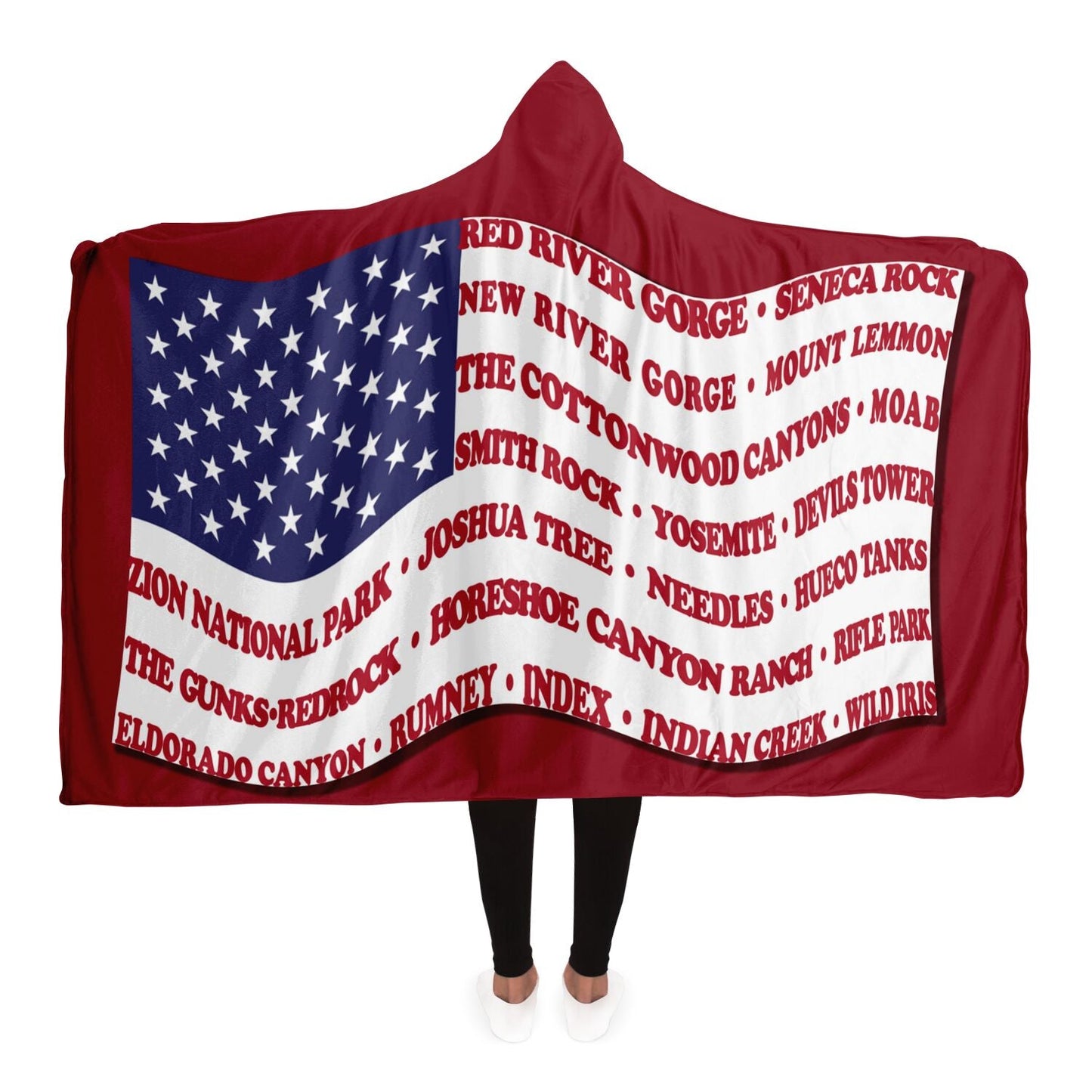 Hooded Blanket - Crag Flag (Colored Backgrounds)