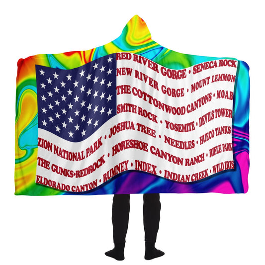 Hooded Blanket - Crag Flag (Colored Backgrounds)
