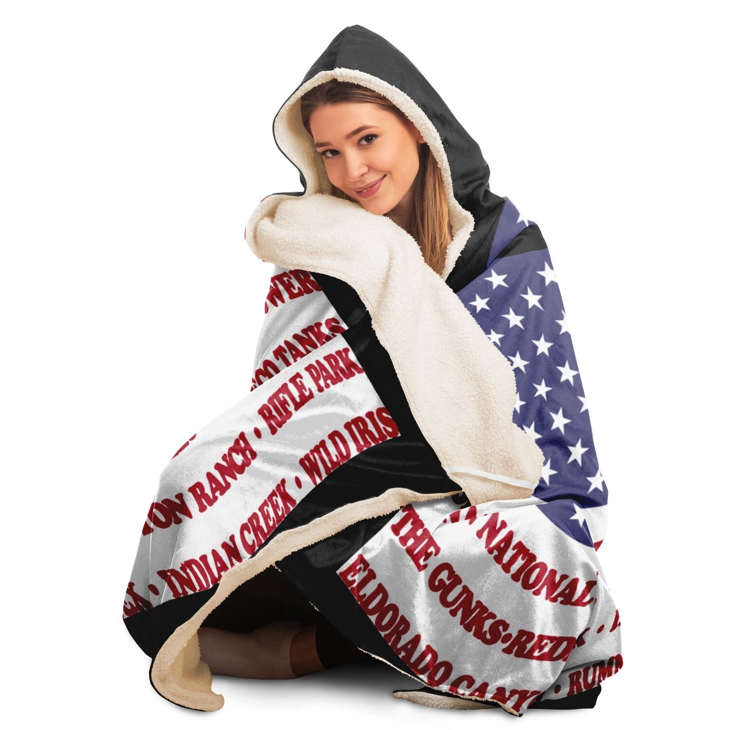 Hooded Blanket - Crag Flag (Colored Backgrounds)