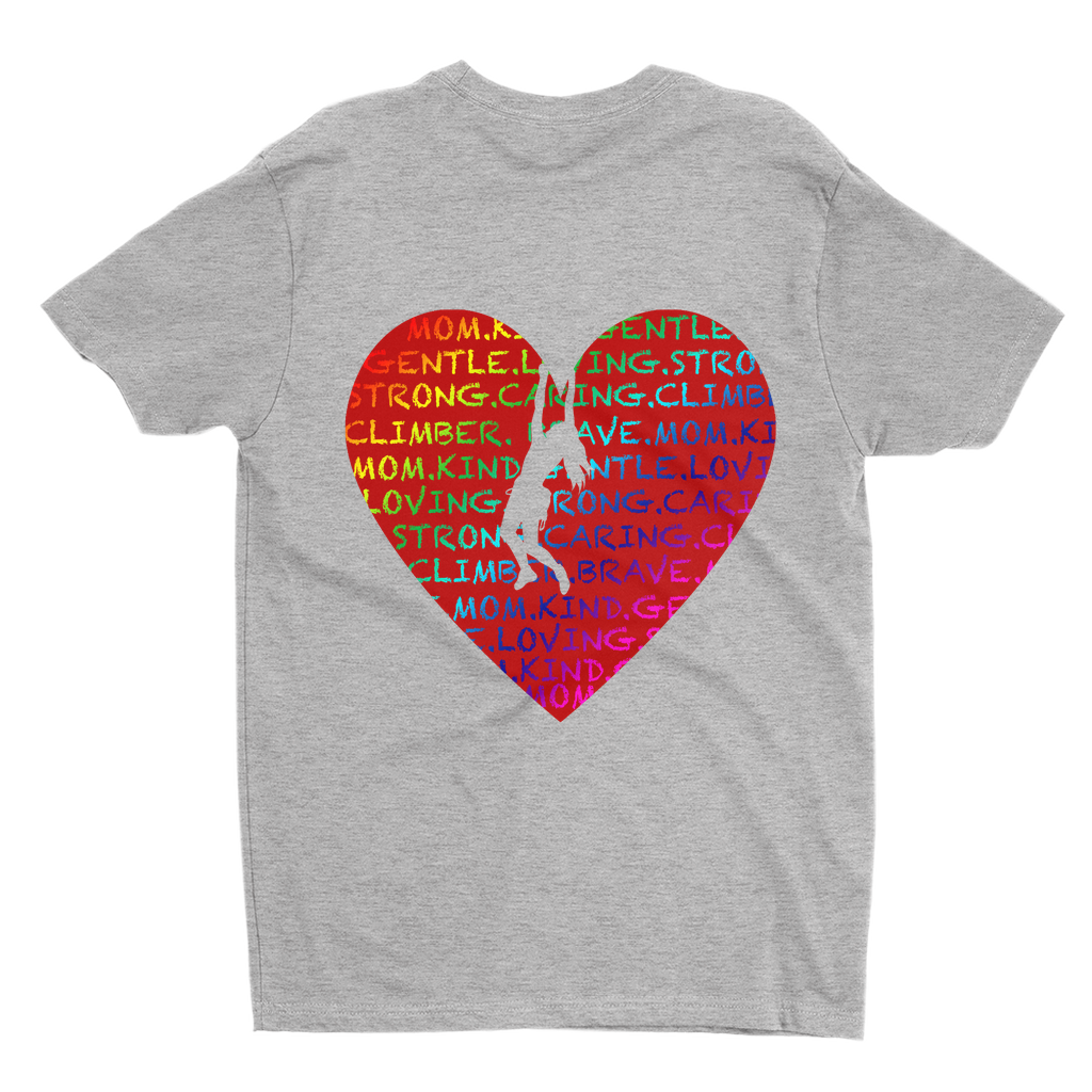 T-Shirts: Climbing Mom Heart (Next level 3600)