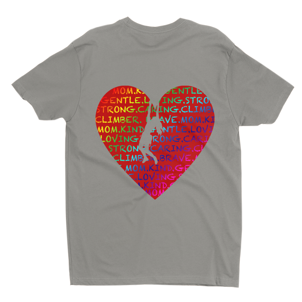 T-Shirts: Climbing Mom Heart (Next level 3600)