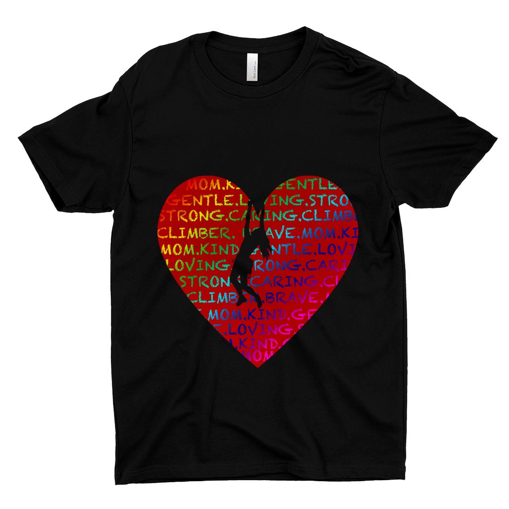 T-Shirts: Climbing Mom Heart (Next level 3600)