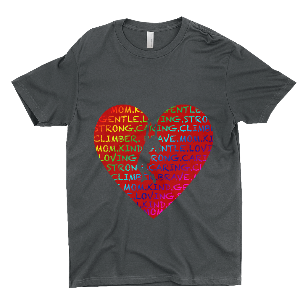 T-Shirts: Climbing Mom Heart (Next level 3600)