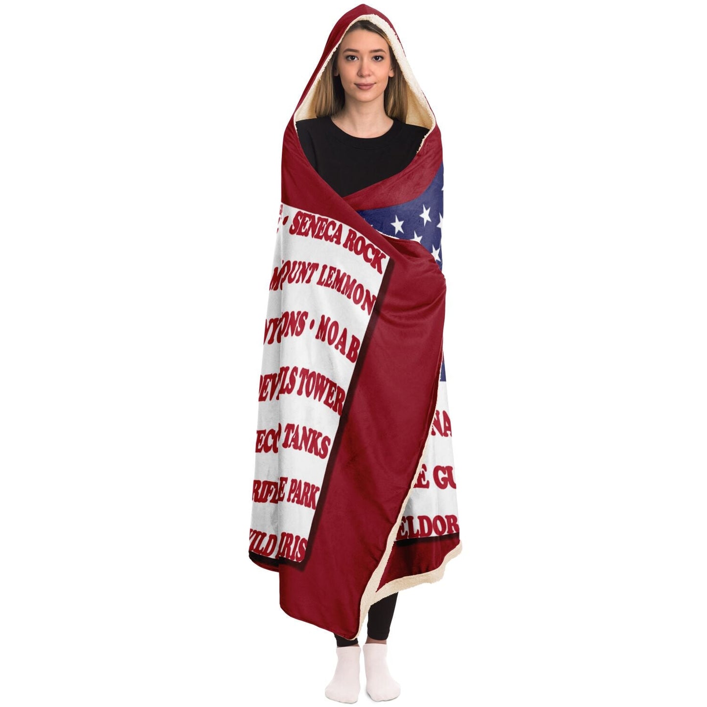 Hooded Blanket - Crag Flag (Colored Backgrounds)