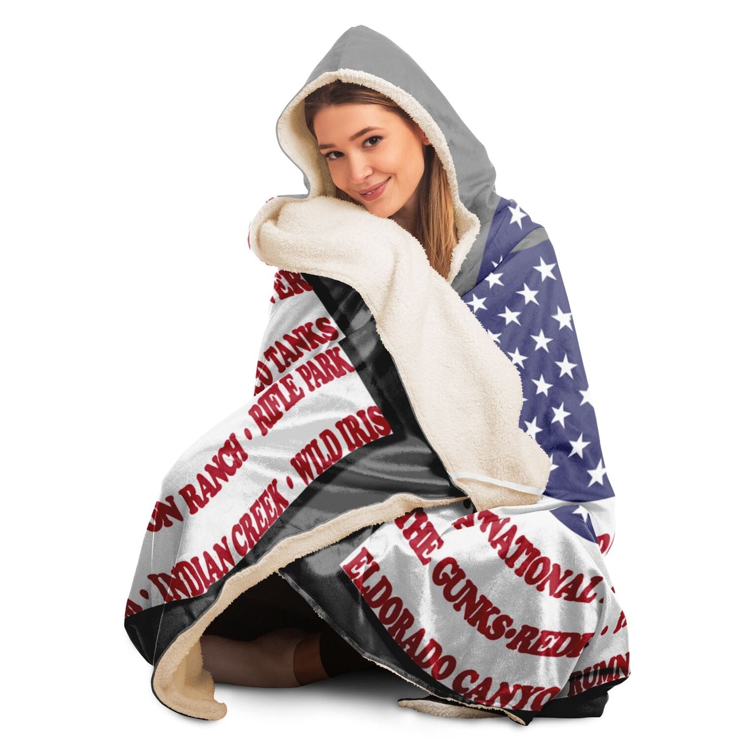 Hooded Blanket - Crag Flag (Colored Backgrounds)