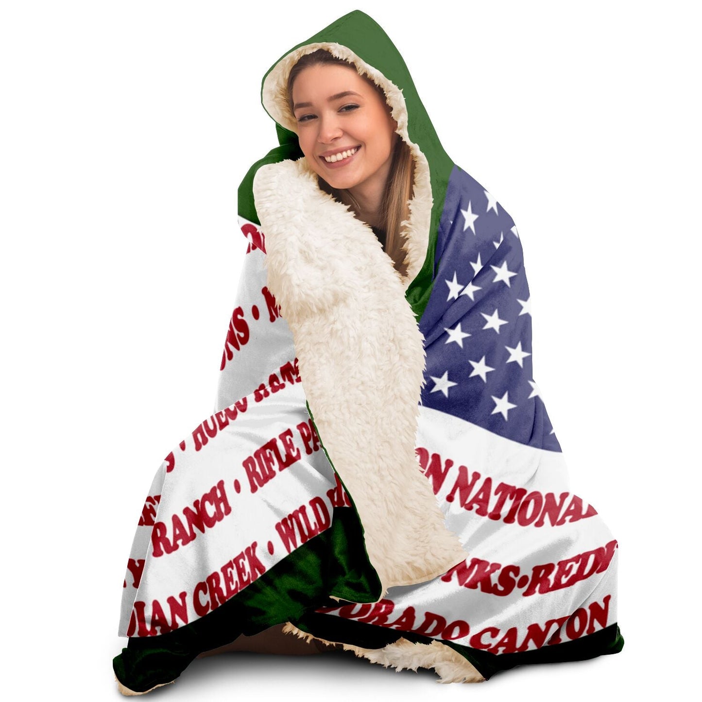 Hooded Blanket - Crag Flag (Colored Backgrounds)