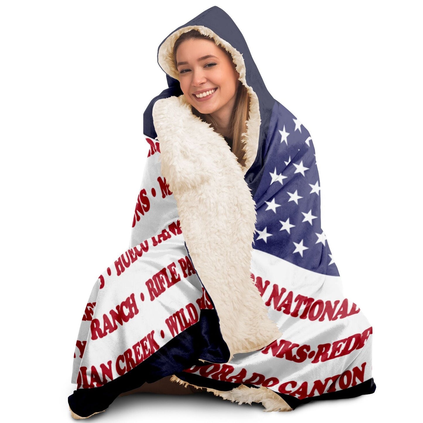 Hooded Blanket - Crag Flag (Colored Backgrounds)