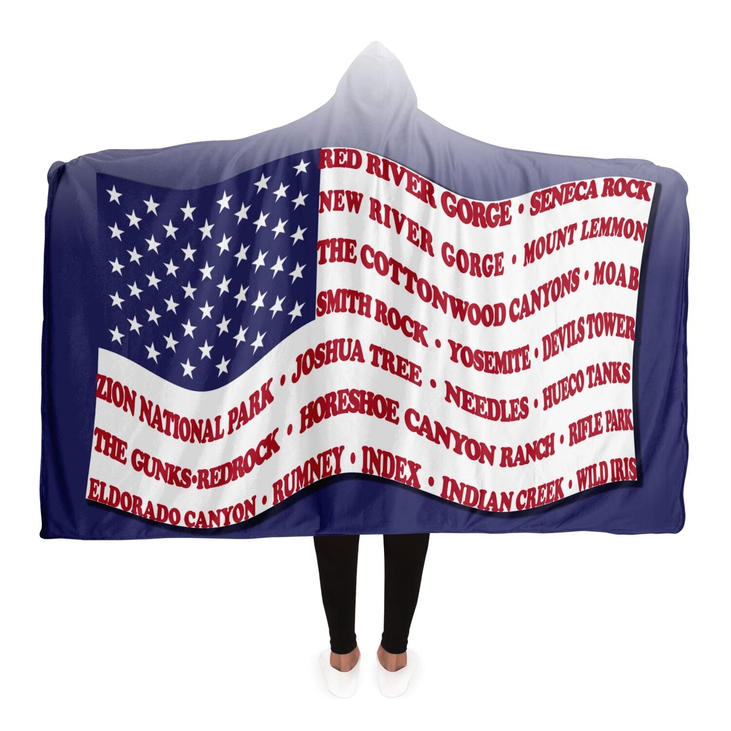 Hooded Blanket - Crag Flag (Colored Backgrounds)