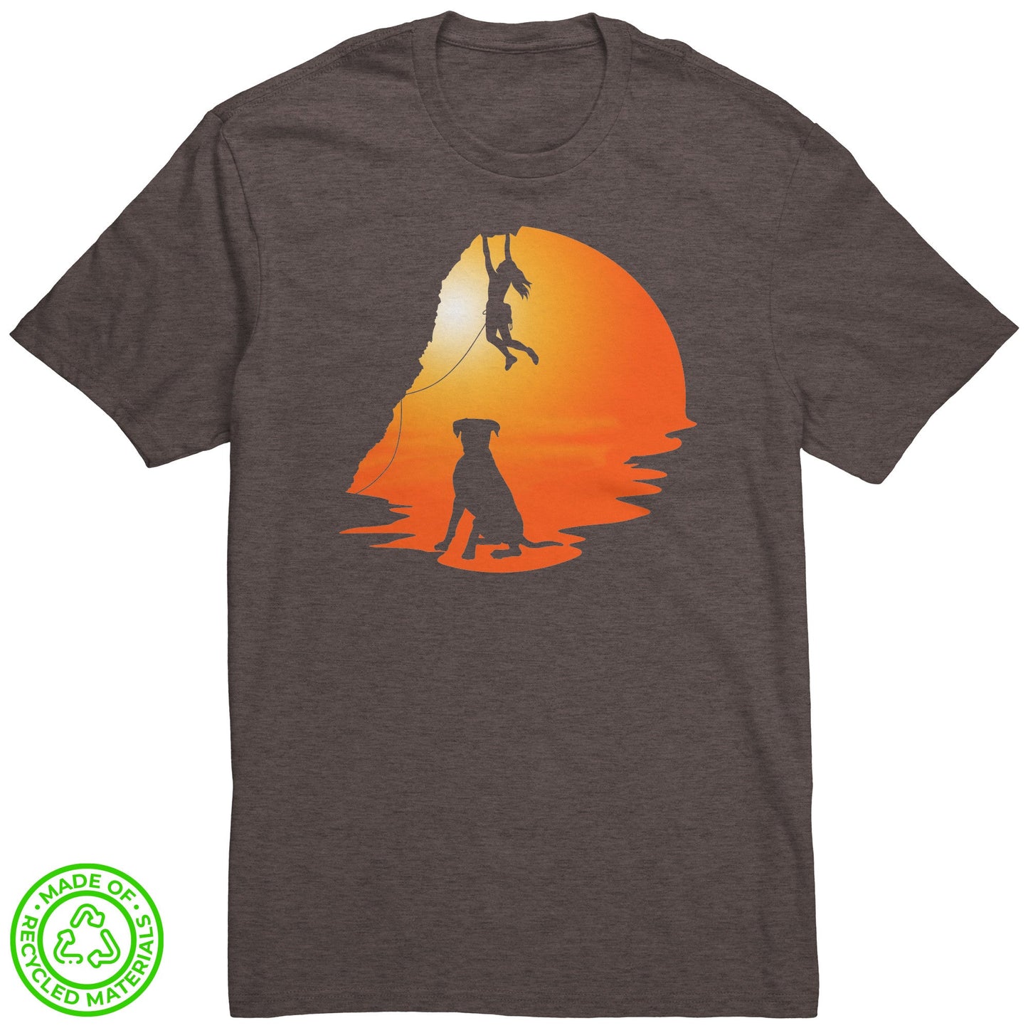 Eco-friendly Re-Tee (Climber and Dog at sunset)